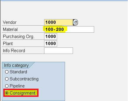 SAP MM VENDOR CONSIGNMENT PROCUREMENT PROCESS