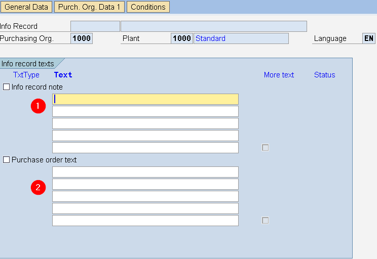 sap purchase info record