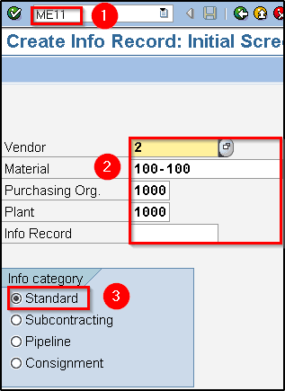 sap purchase info record