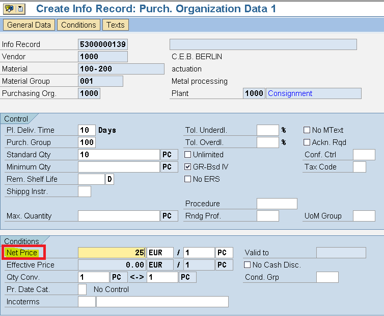 SAP MM VENDOR CONSIGNMENT PROCUREMENT PROCESS