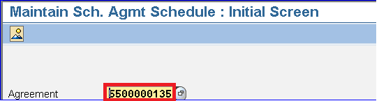 SAP SCHEDULING AGREEMENT